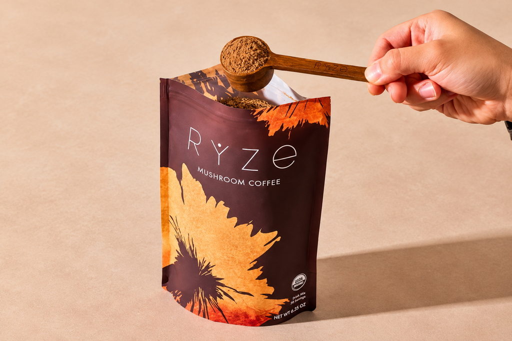 RYZE Mushroom Coffee + Mushroom Matcha Bundle USDA Organic 30 Servings Each