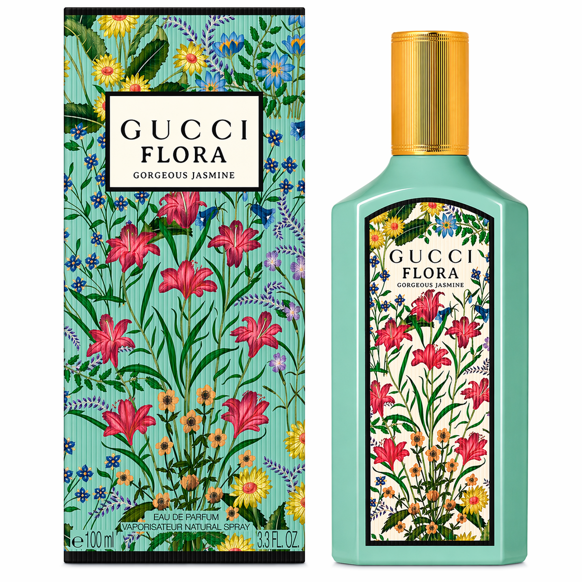 Gucci Flora Gorgeous Jasmine 3.3 oz EDP Perfume for Women.