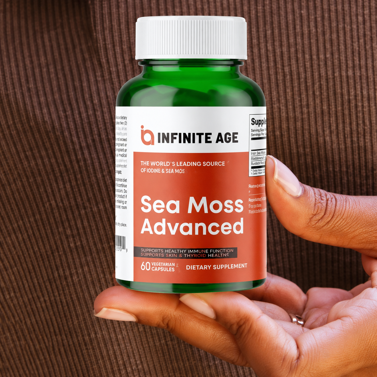 Infinite Age Sea Moss Advanced 60 Vegetarian Capsules – Immune, Thyroid & Skin Support Supplement