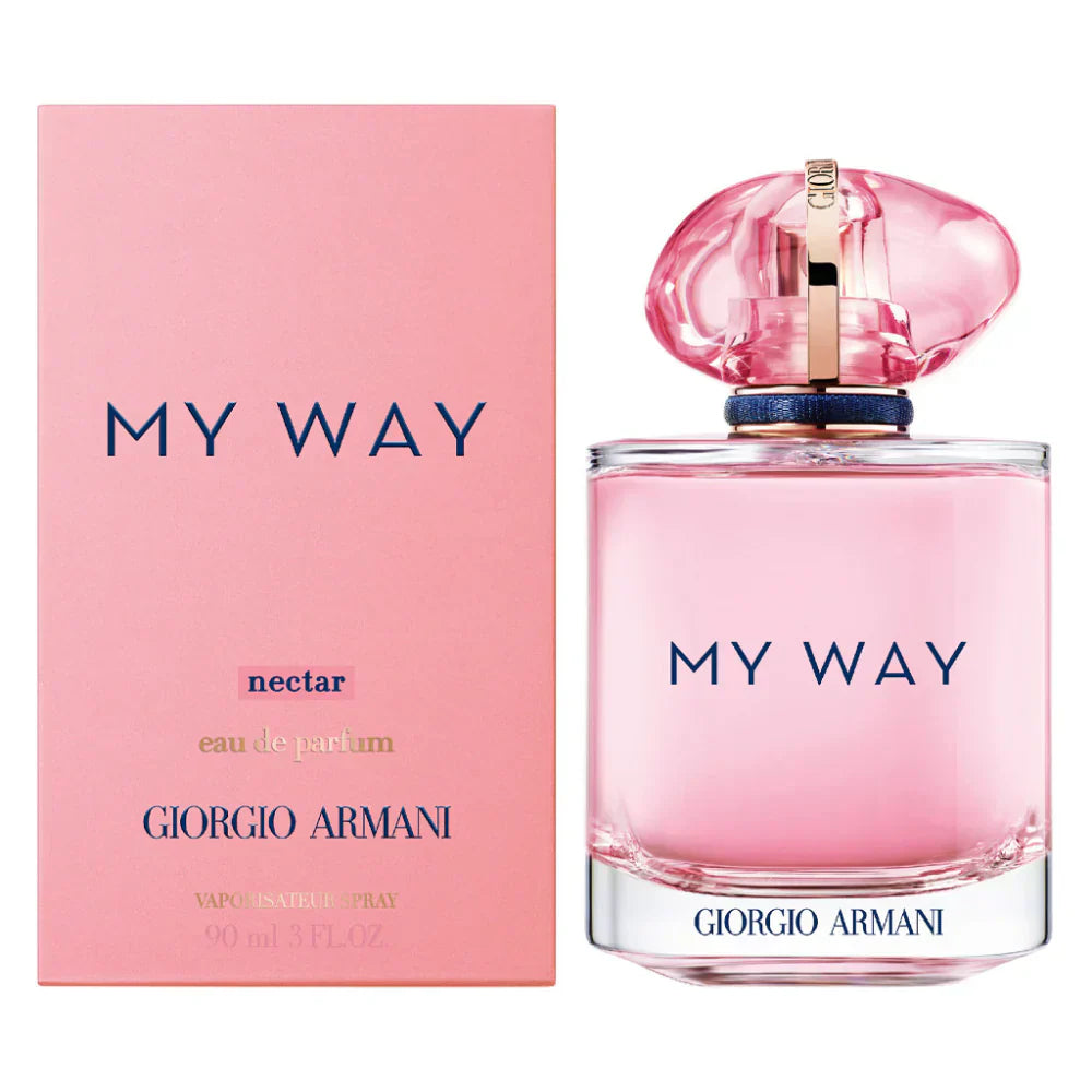 Giorgio Armani 'My Way' perfume bottle and packaging on a white background