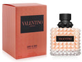 Valentino perfume bottle and packaging on a white background