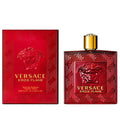 Versace Eros Flame perfume bottle and packaging on a white background